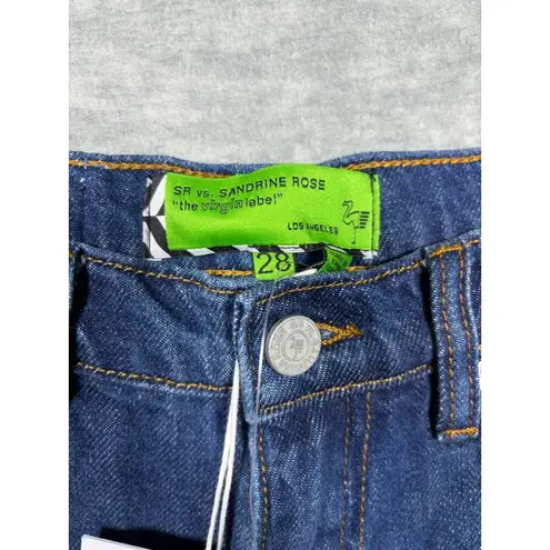 SR Vs. Sandrine Rose Women's Denim Jean Shorts Frayed Hem Size 28 Jorts Blue