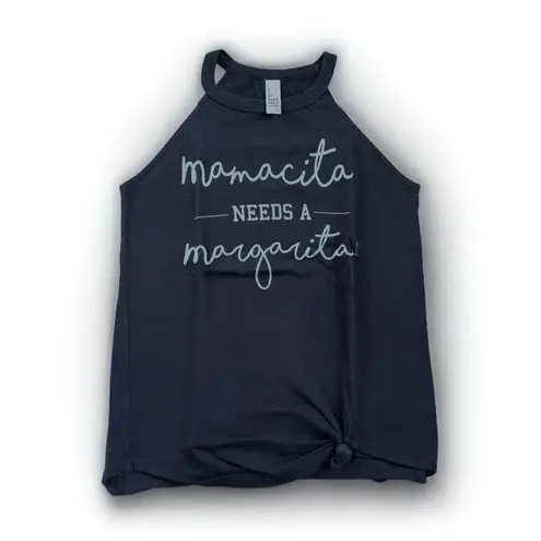 District Made District Black “Mamacita Needs A Margarita” Casual Graphic Top Summer Vacation