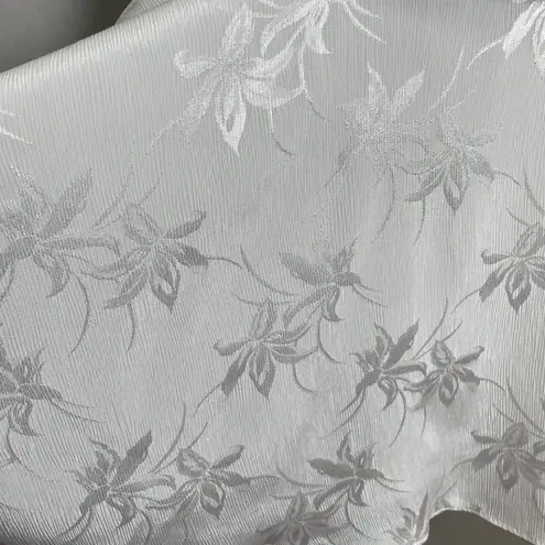 Vintage 80s Dress Floral Mini Ruffles Iridescent Women Beach Wedding Reception Size XS