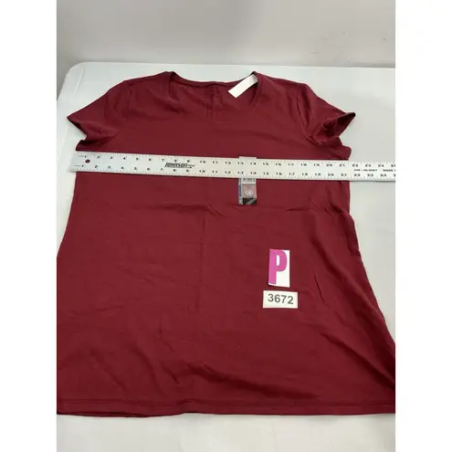 Womans NoBo XXXL 21 Maroon Scoop Neck Short Sleeve T Shirt NWT Red Size undefined