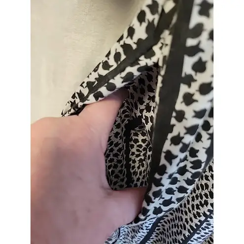 Vtg 80s Prairie Midi Dress Floral Cottage Modest Church Pockets Granny Size 8 Black