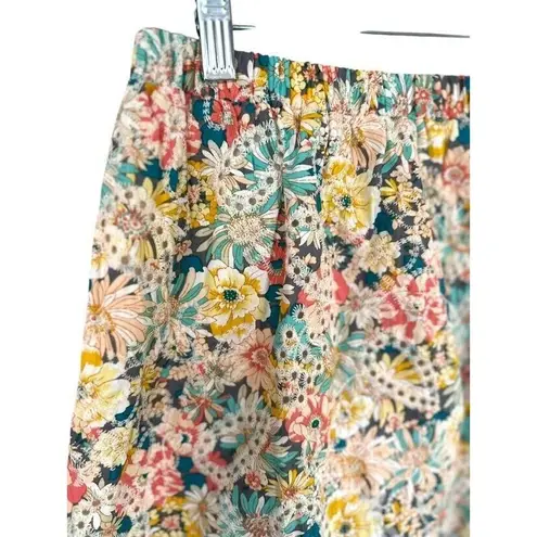 SOLITAIRE Skirt Mini Large Floral Eyelet Boho Flirty Festival Ruffle Cottagecore Blue