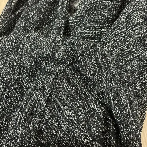 Lavanya Black Silver Lace Kimono Duster Cardigan Long Sleeve Whimsigoth L Size L