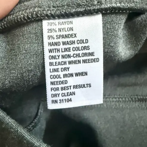 Crown & Ivy NWT  Pull On Ponte Knit Pant in Charcoal Gray Size XS