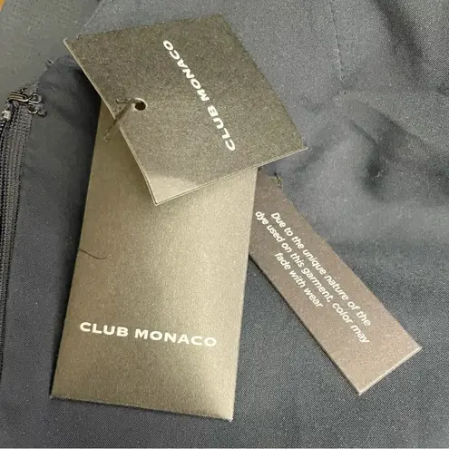 Club Monaco NWT Button Back Vent Dress Size 2 Dark Blue Tailored Modern Dress