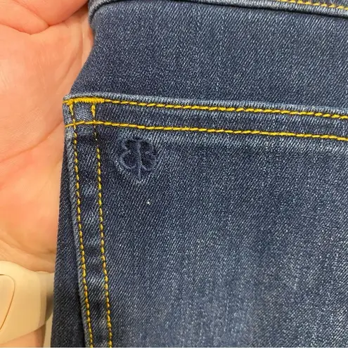 Betabrand Yoga Denim Bootcut 4 Pocket Pull On Jeans in Dark Wash