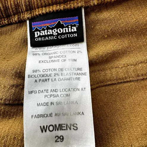 Patagonia  Everyday Cords Corduroy Pants Ankle Slim Fit Western Cotton Brown 29