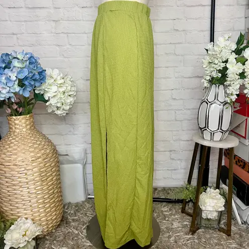 Boutique Avocado Green M Slit Skirt