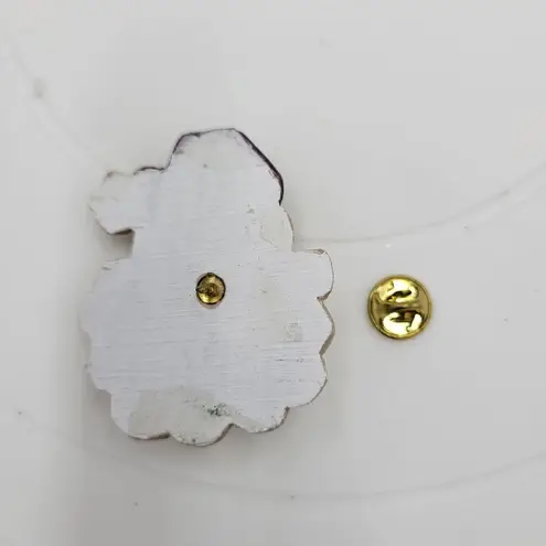 Vintage Carved Santa Claus Face 2.5" Resin Pin Brooch Christmas Holiday Retro Red