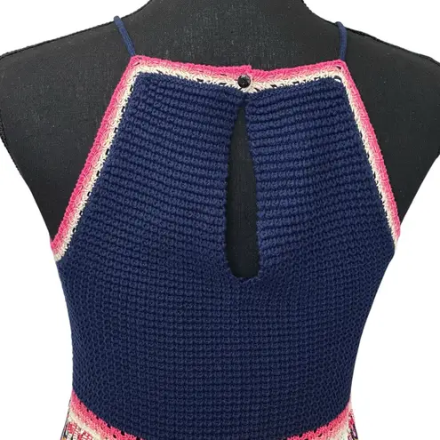 THML Crochet Top Maxi Dress Size Medium Sleeveless Summer Resort Wear Festival