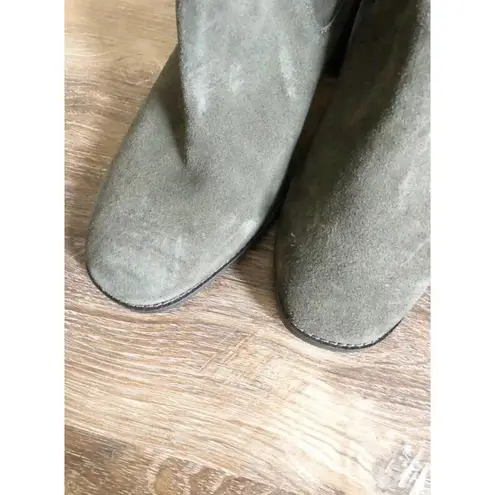 Kelsi Dagger Brooklyn Women’s Size 9.5 Grey Chunky Heels Ankle High Shaft Boots