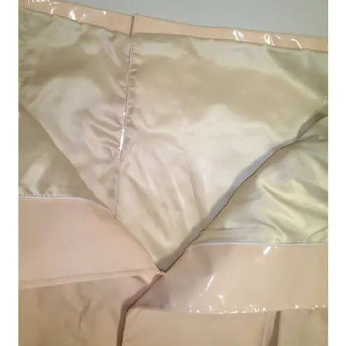 New NWT $375 Jane Post Iconic Princess Slicker Rain Coat Hood Women S Peach Nude Orange