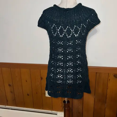 Coldwater Creek Adorable  Loose Knit Short Sleeve Cardigan!