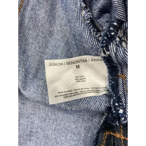 William Rast Womens Jean Jacket Blue Buttons Pockets Collared Cotton Juniors M