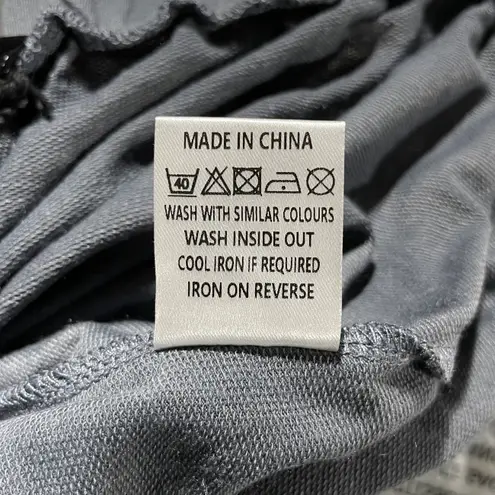 Area Stars New Wide Leg Knit Pants Pull On High Rise Long Pant Grey Size Large