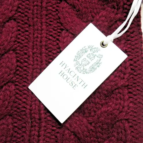 Tuckernuck NWT Hyacinth House Maddox in Maroon Cable Knit Midi Sweater Dress M