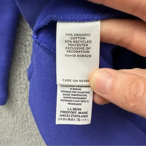 L.L.Bean  Signature Anorak Sweatshirt Pullover Colorblock Red Purple Women's Large