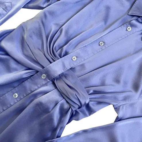 Alexander Wang Threaded Placket Draped Shirt Dress in Easter Egg