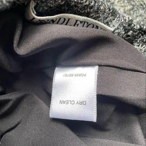 Pendleton Tweed Boucle Pencil Skirt Black & White Lined Back Zip Size XS Petite