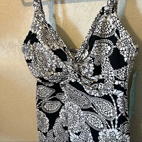 Penbrooke Patterned Tankini Swimsuit Set Size 10