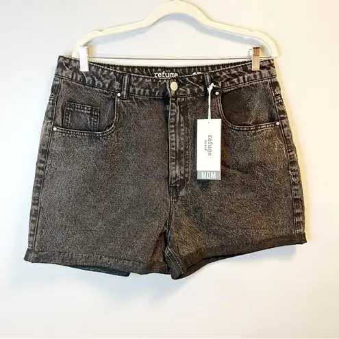 Refuge  Denim Shorts Black Jorts Mom High Rise Jean Shorts Sz 15 (Juniors) NWT