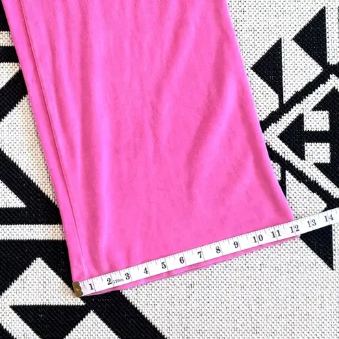 Lonely Ghost Y2K Pink Velour Rhinestone Wide Leg Tracksuit Pants Medium