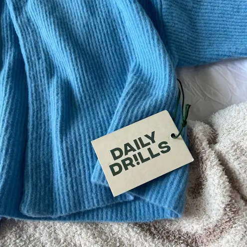 Daily Drills 🩵 BLUE ONE BUTTON SWEATER