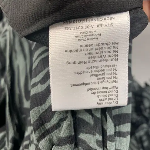 ANINE BING Elliana Asymmetrical Zebra Print 100% silk mini dress