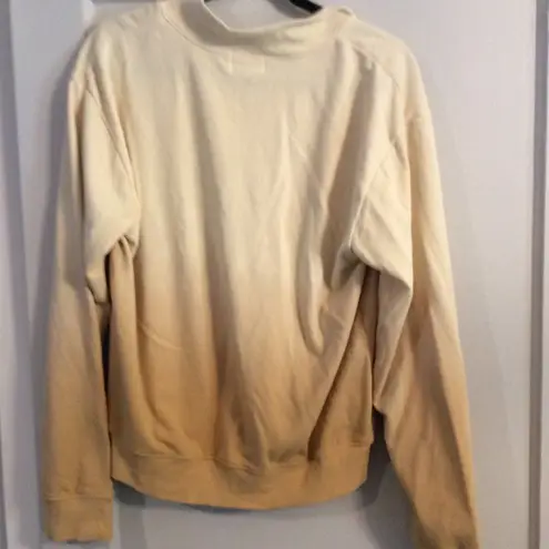 Urban Nation Medium M motorcycle speedway partial zip sweatshirt cool retro look Yellow