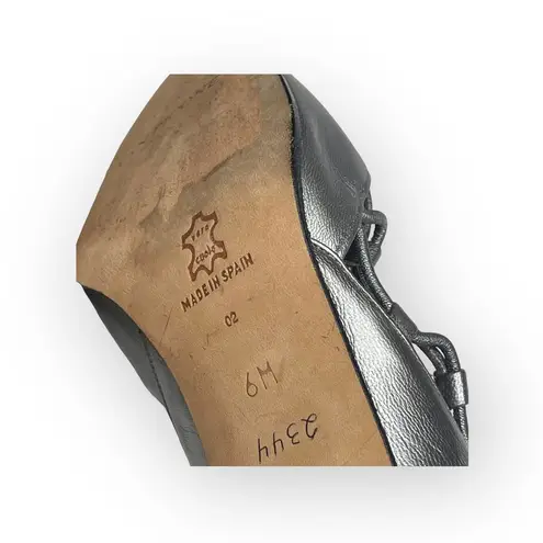 Evan Picone Vintage: β Lattice Mary Janes Heels Pumps β Metallic Silver Leather