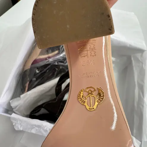 Oscar Tiye Heels Womens 36.5 5.5 US Nude Lara Wrap Ankle Leather REVOLVE Tan