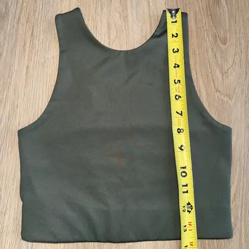 Girlfriend Collective  Green High Neck Halter Top Sports Bra - Size XS