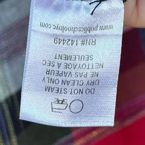 Public School Plaid Asymmetric Tartan preppy aesthetic skirt 6 Black