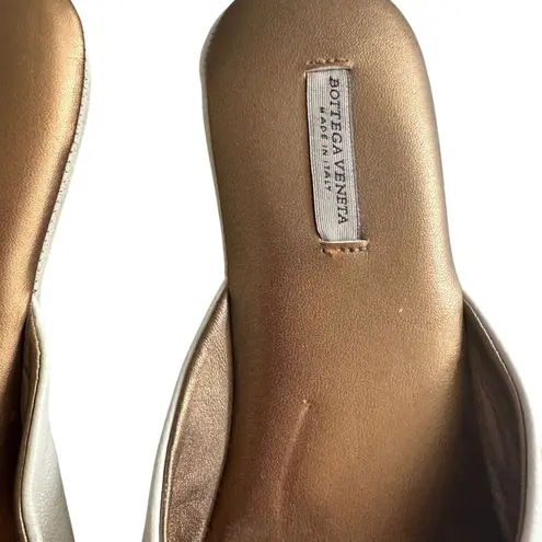 Bottega Veneta Leather Embroidered Emblem House Slippers Size US 6