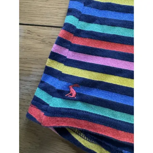 Joules Women Rainbow Stripe Long Sleeve Sweater Size US 6 Colorful Lightweight