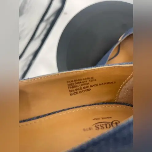 G.H. Bass & Co. Denim Wedge Heel Pumps Comfortable Classic Shoes size 5.5 Blue