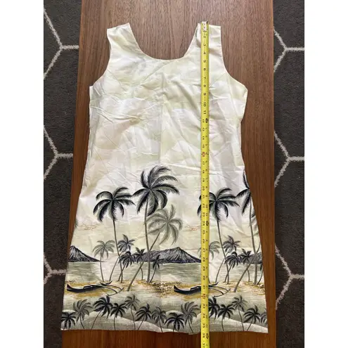 KY's Original Made in Hawaii USA Sleeveless Hawaiian Mini Dress . Size XL White