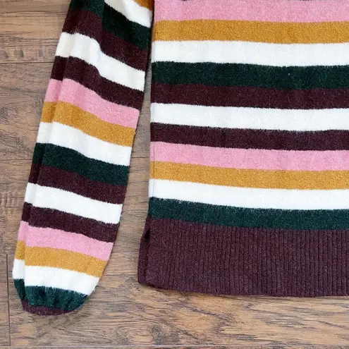 Madewell  • Striped Payton Pullover Sweater in Coziest Yarn balloon sleeve