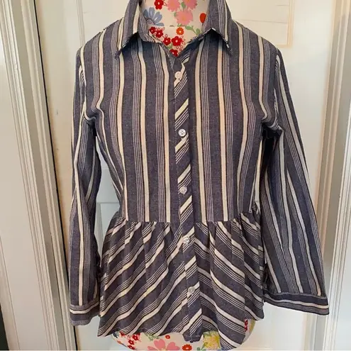 Love Note Peplum Chambray Top