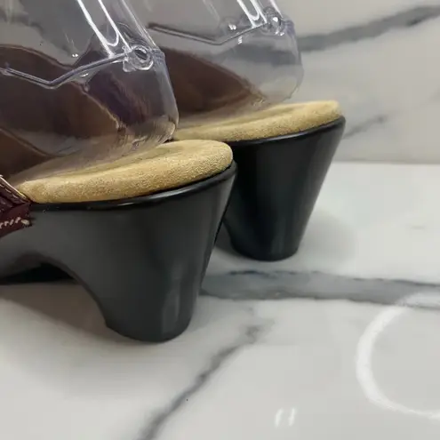 Softspots Women's Burgundy Suede Cate Clogs Mules Sz 9 Comfort Boho Festival Red