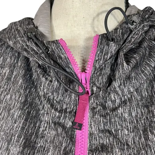 prAna Medium Callista Womens Windbreaker Jacket Full-Zip Hooded Pockets Cinch