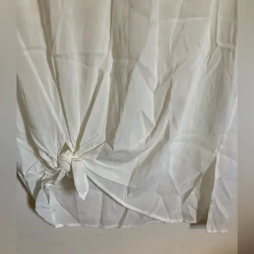 🌸All Saints White Henry Top w/Tied Knot Detail Blouse #MBG