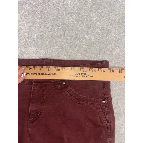 Kuhl Legendary Pants Womens Sz 8 Maroon Red Slim Stretch Cotton *