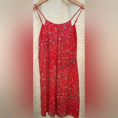 French Grey  womens red floral dress