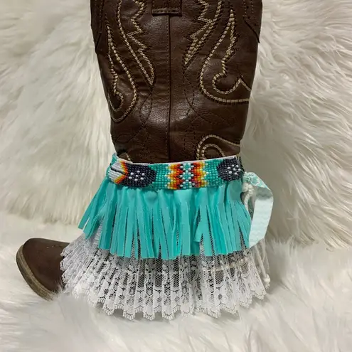 Handmade Women Removable Boot Band. One Size Boot Cuff