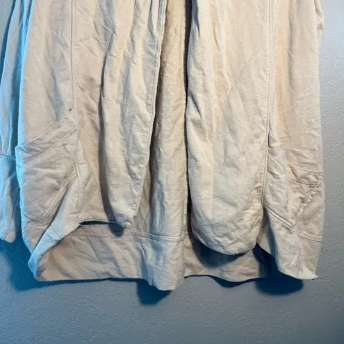 Cream Pink Cape with Shawl Collar and Relaxed Fit Oversized Jacket Robe SZ S