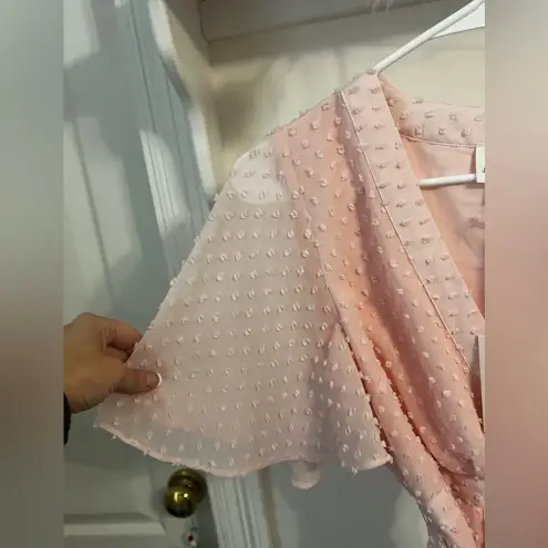 FINAL PRICE NWT Juliana Blush Swiss Dot Blouse Pink Size 2 - Image 5