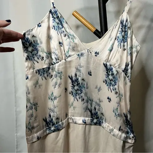 Liu Jo Ivory and Blue Toile Floral Silk Dress Medium