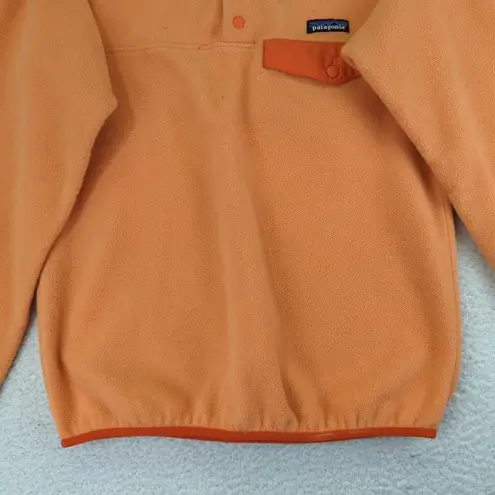 Patagonia  Synchilla Orange T-snap Quarter Snap Pullover Fleece Women's Small