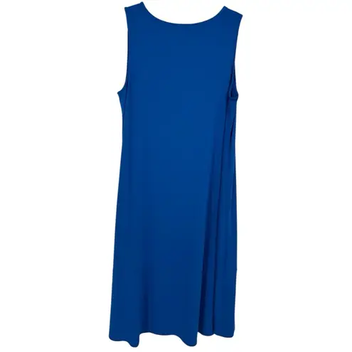 NWT J. Jill Wearever Collection Sleeveless Flounce Hem Midi Dress Blue Size XLP